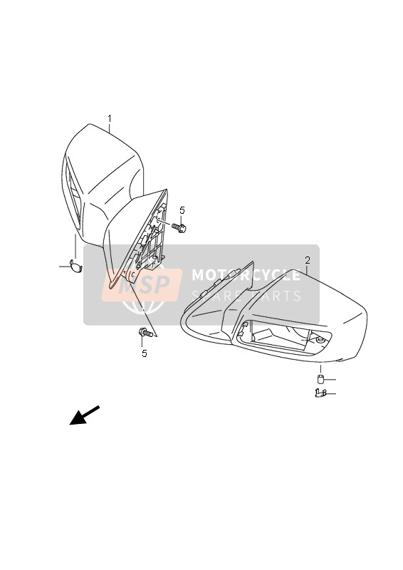 5660010G30YLC, Mirror, Rear View Lh (Gold), Suzuki, 0